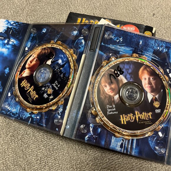 Harry Potter Movie Lot Of 7 DVD And Blu Ray Full Set With Cases The Dealthy Hal - Picture 2 of 13